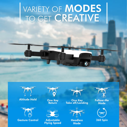 Drone with 1080P HD Camera, Foldable Design, Altitude Hold, 2.4Ghz