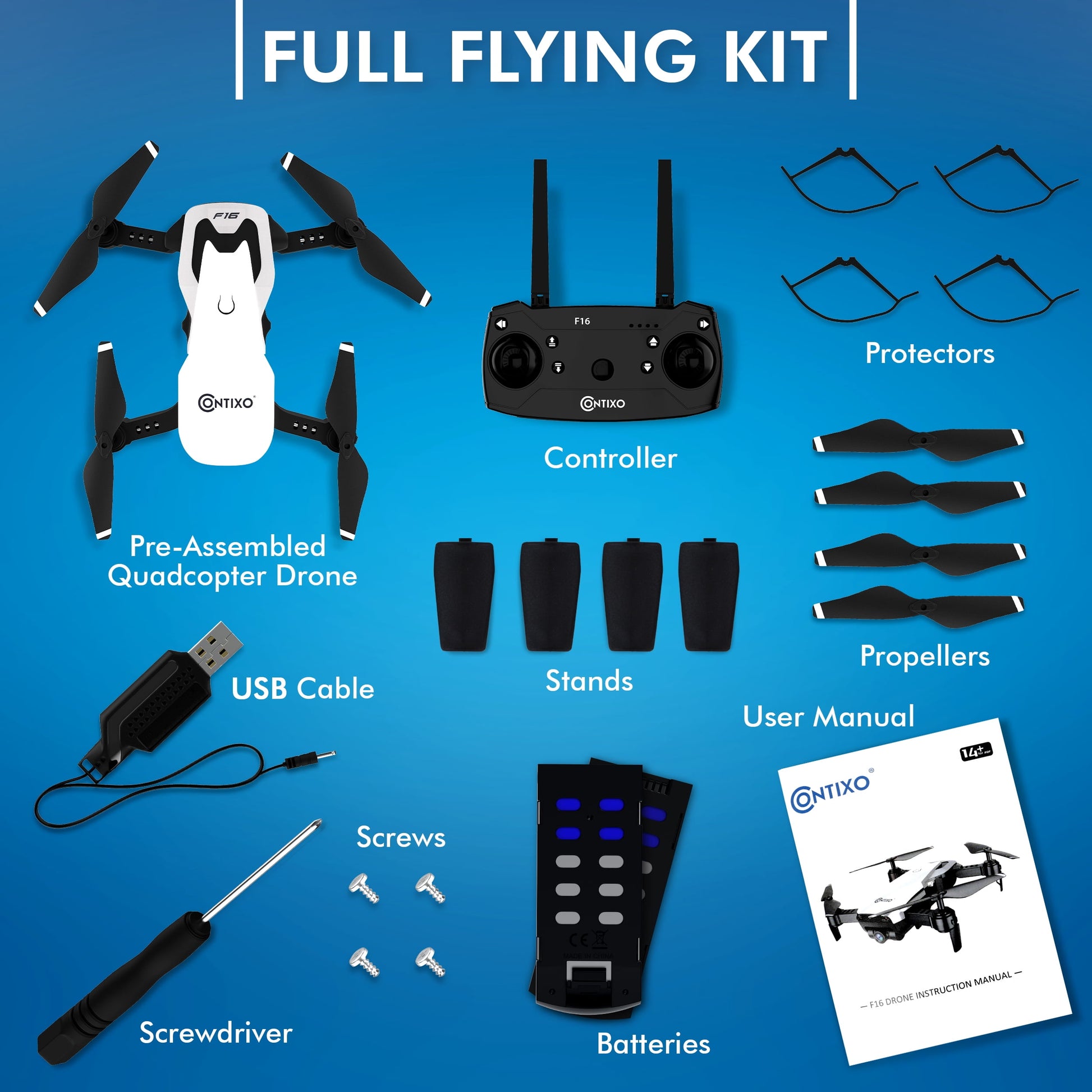 Drone with 1080P HD Camera, Foldable Design, Altitude Hold, 2.4Ghz