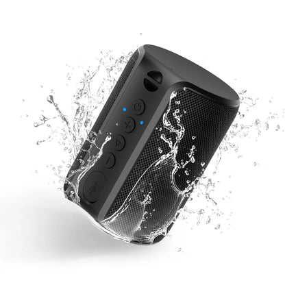 Bluetooth Speaker Portable, IPX7 Waterproof Wireless Outdoor Speaker, TWS Pairing, 12H Playtime, Black